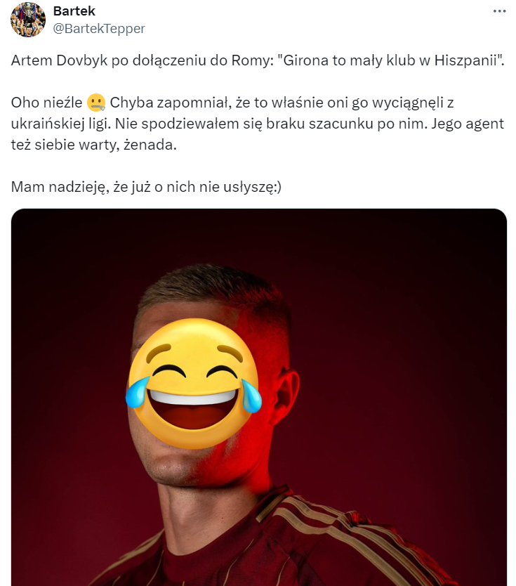 SŁOWA Dovbyka nt. Girony po transferze do Romy xD